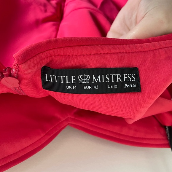 Little Mistress Petite Embellished Off Shoulder Wrap Mini Dress ASOS - Picture 8 of 8